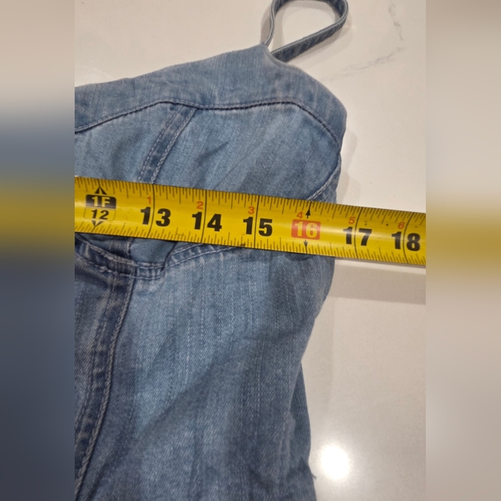 Chic Denim and Rust Maxi Dress Size Smal NWOT - Picture 13 of 15